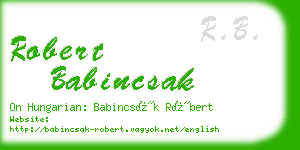 robert babincsak business card